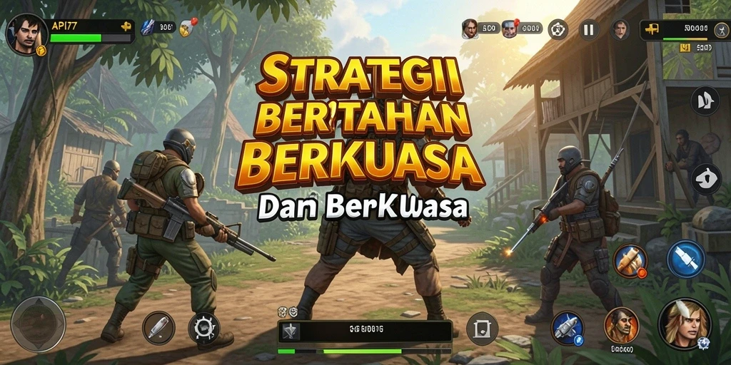 Screenshot utama menampilkan aksi strategis dalam gameplay SLG.