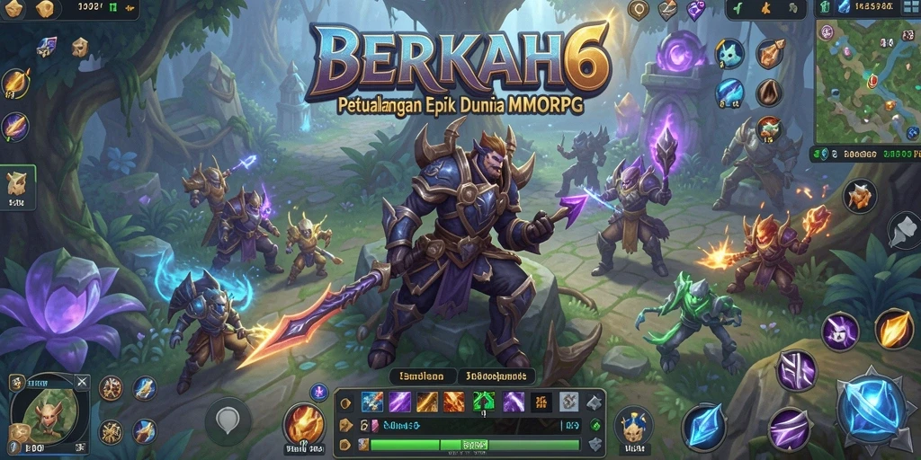 Menampilkan pemandangan memukau dari gameplay <strong>BERKAH6</strong> dalam dunia MMORPG.