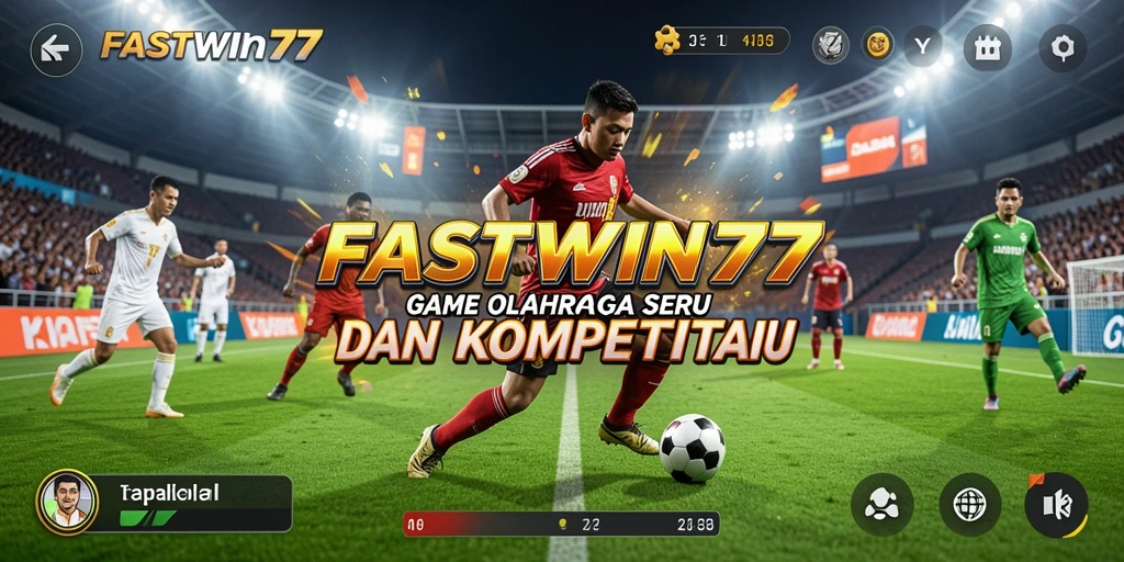Screenshot utama FASTWIN77 yang menampilkan aksi dalam permainan olahraga.