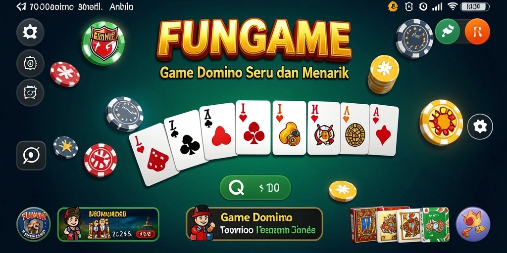 Tampilan gameplay FUNGAME menampilkan strategi dan kesenangan bermain Domino.