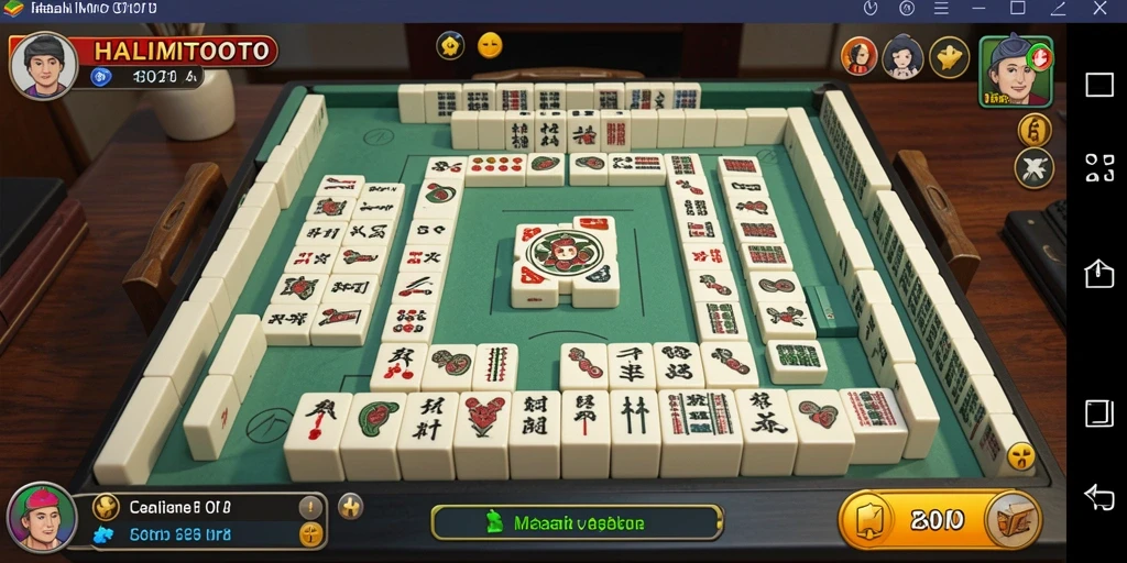 Tampilan gameplay menarik HALIMTOTO dengan grafis Mahjong yang memukau.