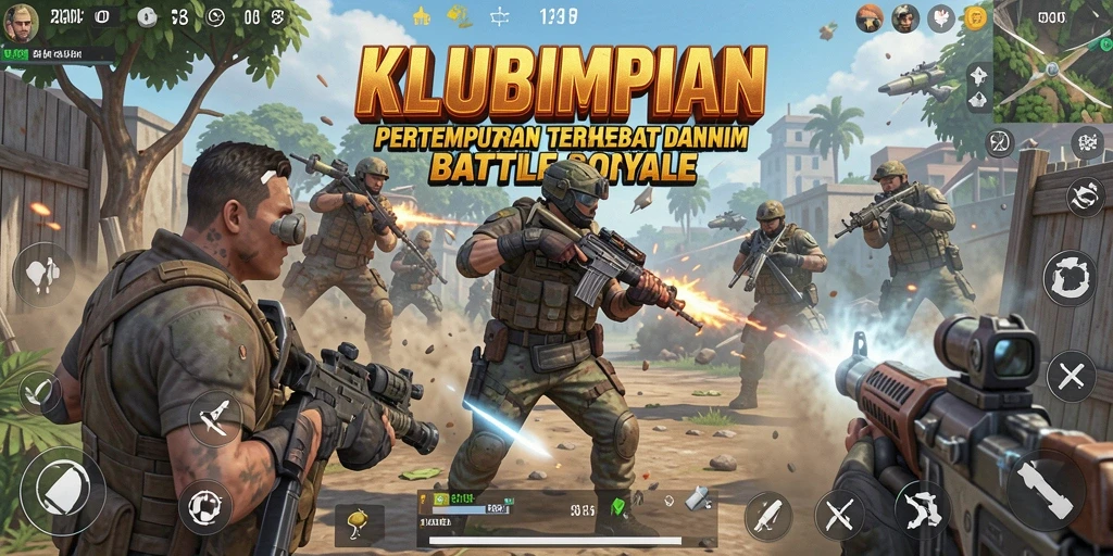 Tangkapan layar menunjukkan aksi intens dalam pertempuran KLUBIMPIAN.