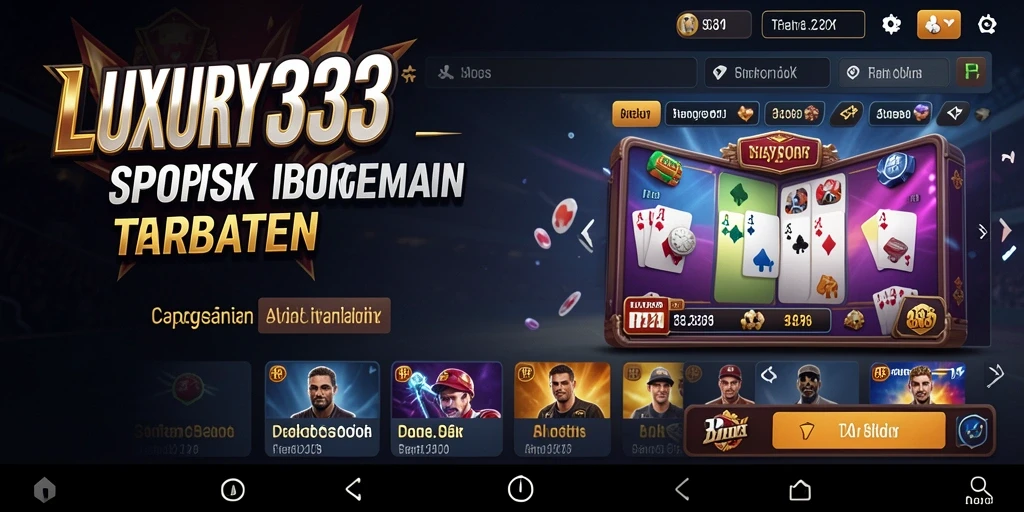 Tampilan utama gameplay LUXURY333 dengan taruhan olahraga yang menarik.