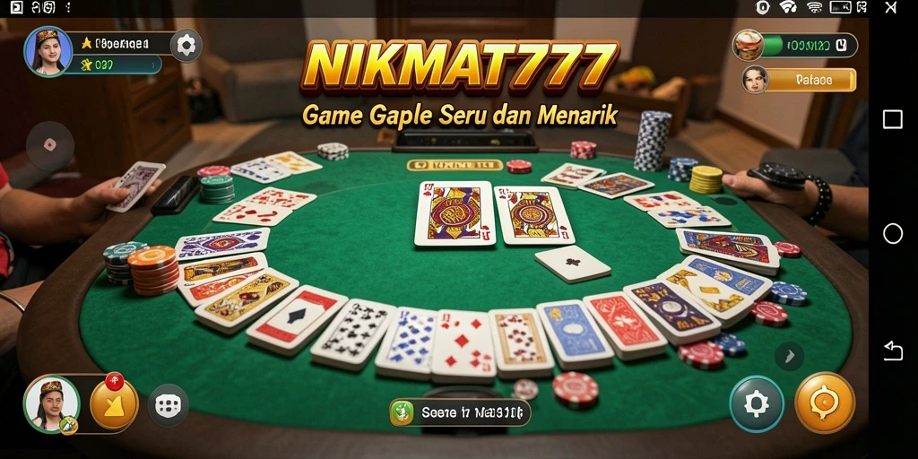 Tampilan gameplay seru dari NIKMAT777 saat bermain Gaple.