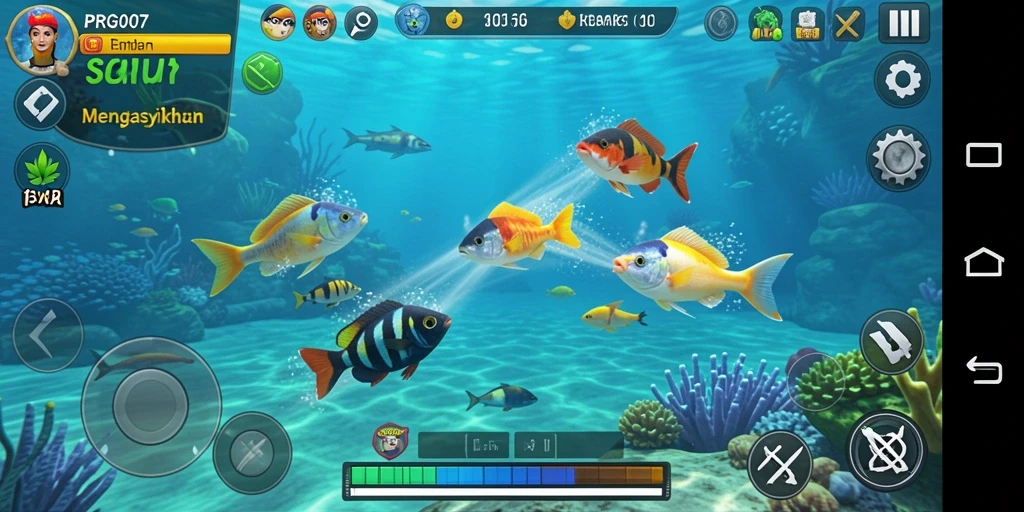 Tampilan gameplay menantang dalam permainan Tembak Ikan.