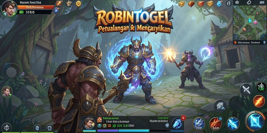 Tampilan screenshot utama gameplay ROBINTOGEL yang memukau.