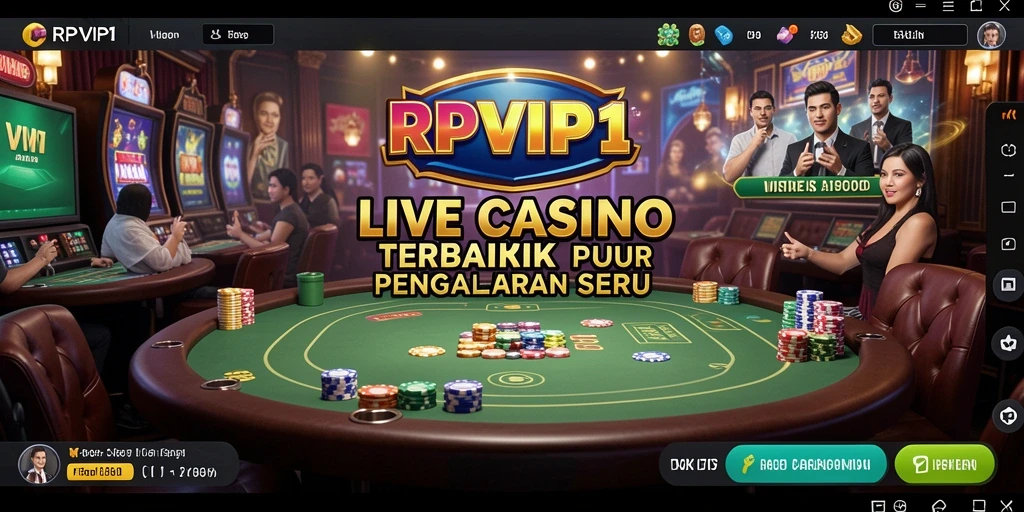 Tampilan gameplay yang mendebarkan dari aplikasi Live Casino RPVIP1.
