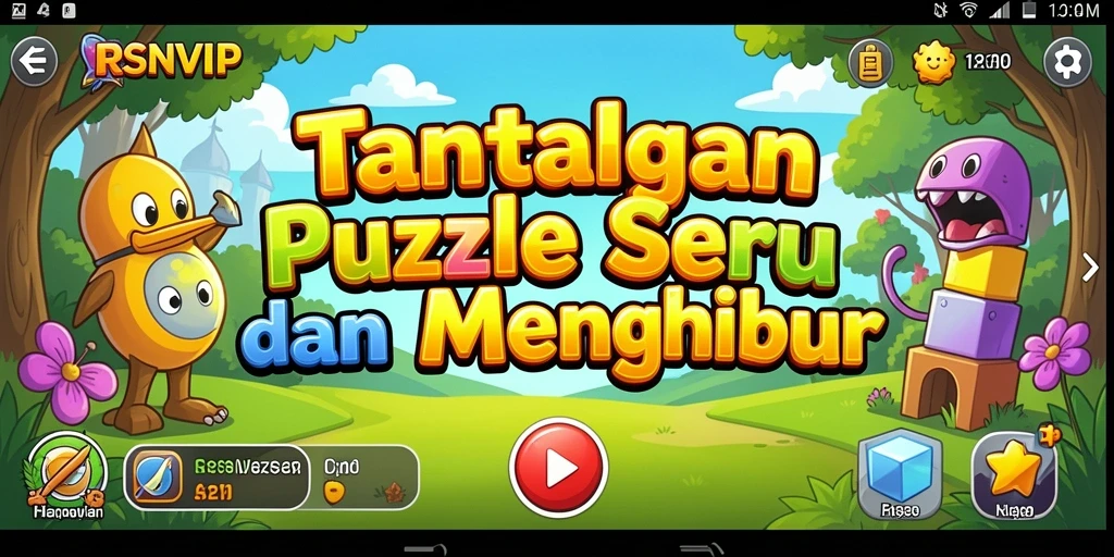 Tampilan gameplay seru RSNVIP dengan berbagai puzzle menantang.